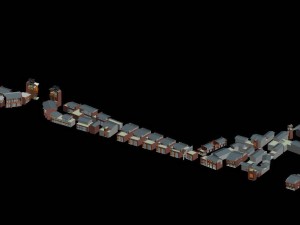city planning fashionable commercial street office design - 50 Modello 3D