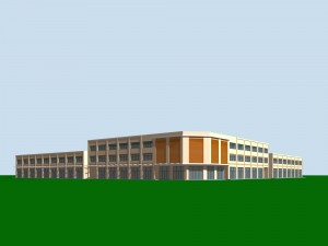 city planning fashionable commercial street office design - 52 3D Model