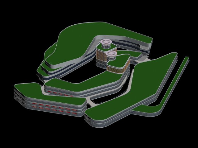 city planning fashionable commercial street office design - 53 3D Model .c4d .max .obj .3ds .fbx .stl .blend 