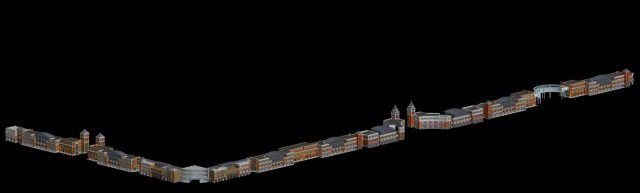 city planning fashionable commercial street office design - 54 3D Model .c4d .max .obj .3ds .fbx .stl .blend