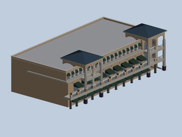 city planning fashionable commercial street office design - 55 3D Model .c4d .max .obj .3ds .fbx .stl .blend 