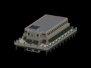 city planning fashionable commercial street office design - 59 3D Model