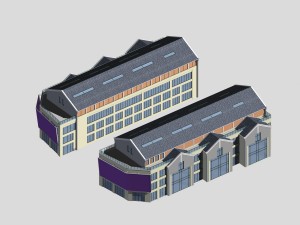 city planning fashionable commercial street office design - 61 3D Модель