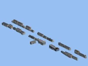 city planning fashionable commercial street office design - 62 3D Model