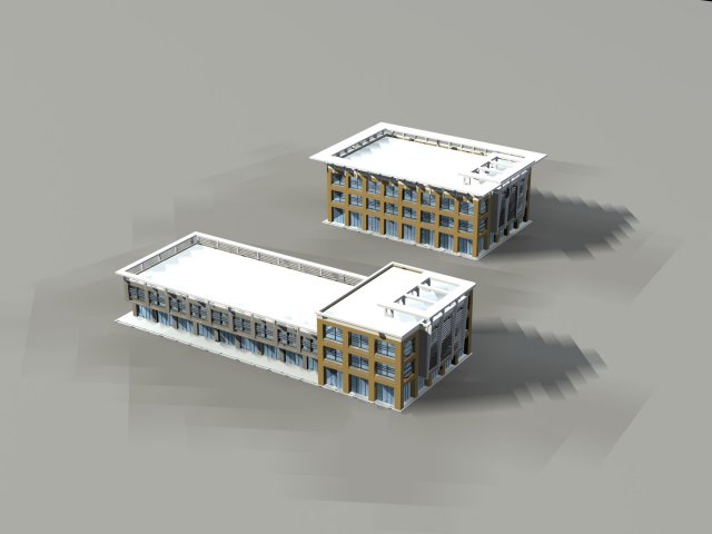 city planning fashionable commercial street office design - 64 3D Model .c4d .max .obj .3ds .fbx .stl .blend 
