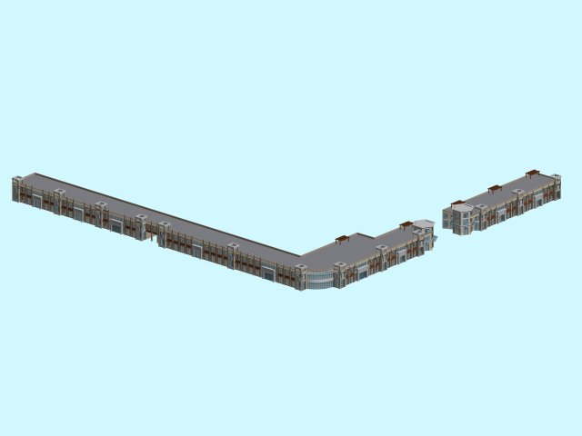 city planning fashionable commercial street office design - 65 Modèle 3D .c4d .max .obj .3ds .fbx .stl .blend 