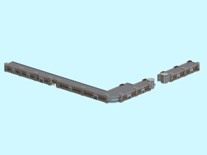 city planning fashionable commercial street office design - 65 3D Model