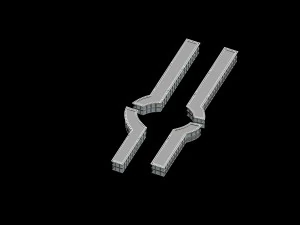 city planning fashionable commercial street office design - 66 3D Model