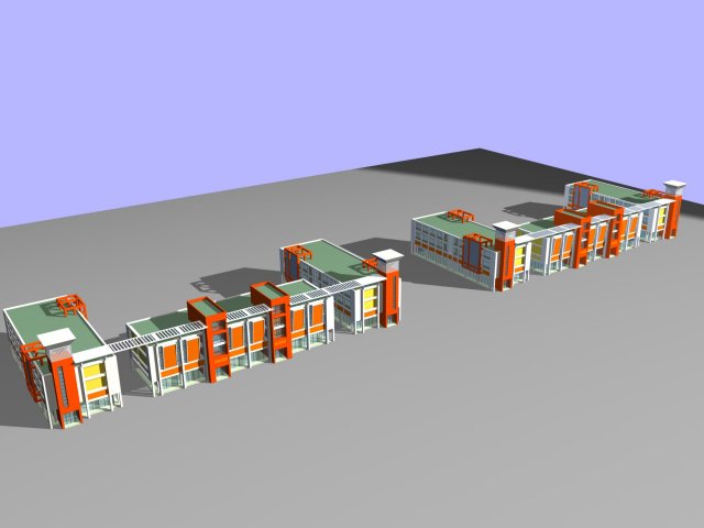 city planning fashionable commercial street office design - 68 3D मॉडल .c4d .max .obj .3ds .fbx .stl .blend 