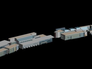 city planning fashionable commercial street office design - 70 Modello 3D