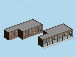 city planning fashionable commercial street office design - 73 3D Model