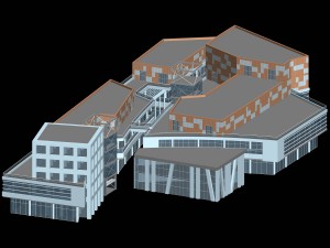 city planning fashionable commercial street office design - 74 Modello 3D
