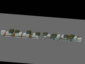 dise&ntilde;o de oficinas de calles comerciales de moda de planificaci&oacute;n urbana - 77 Modelo 3D