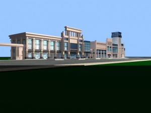 city planning fashionable commercial street office design - 80 Model 3D