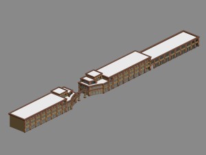 city planning fashionable commercial street office design - 82 3D Model