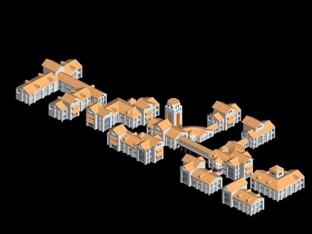 city planning fashionable commercial street office design - 84 3D Model .c4d .max .obj .3ds .fbx .stl .blend 