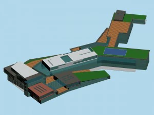 city planning fashionable commercial street office design - 86 3D Model