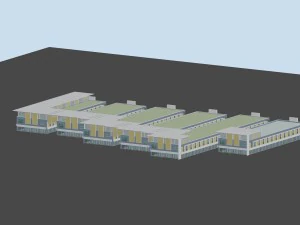 city planning fashionable commercial street office design - 87 3D Model