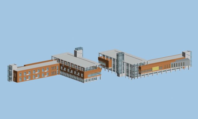city planning fashionable commercial street office design - 88 3D Model .c4d .max .obj .3ds .fbx .stl .blend 