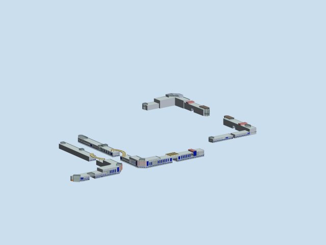 city planning fashionable commercial street office design - 89 3D Model .c4d .max .obj .3ds .fbx .stl .blend 