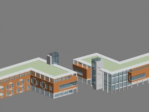 city planning fashionable commercial street office design - 90 Model 3D