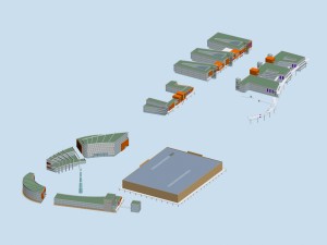 city planning fashionable commercial street office design - 93 3D Model