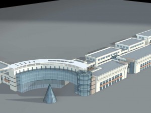 city planning fashionable commercial street office design - 94 Modello 3D