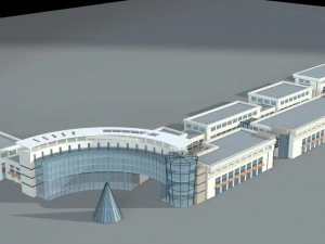 city planning fashionable commercial street office design - 94 3D Model