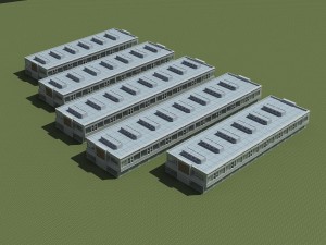 city planning fashionable commercial street office design - 96 3D Модель