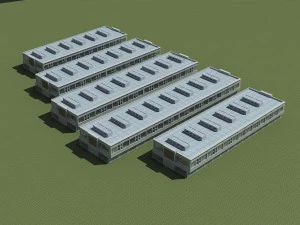 stadsplanning modieus commercieel straatkantoorontwerp - 96 3D Model