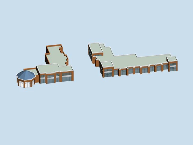 city planning fashionable commercial street office design - 98 3D Model .c4d .max .obj .3ds .fbx .stl .blend