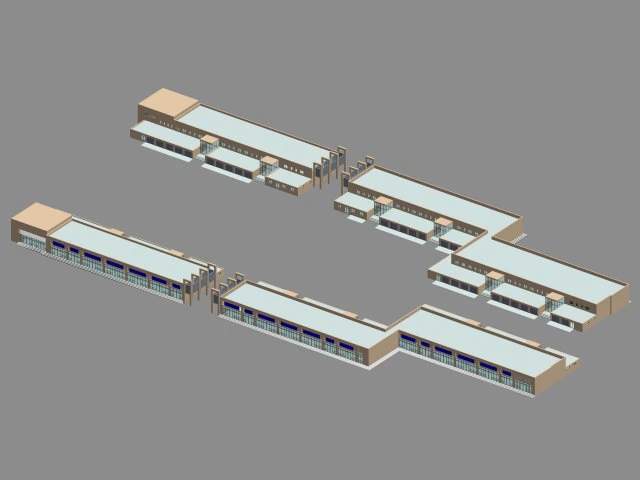 city planning fashionable commercial street office design - 99 3D Model .c4d .max .obj .3ds .fbx .stl .blend 