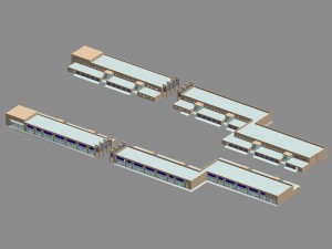 city planning fashionable commercial street office design - 99 3D 모델