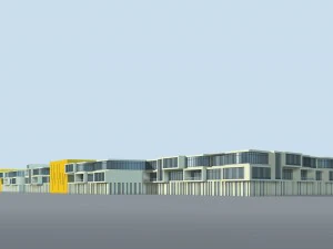 city planning fashionable commercial street office design - 100 3D Model