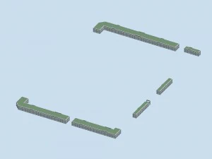 도시계획 패셔너블한 상업거리 사무실 디자인 - 103 3D 모델