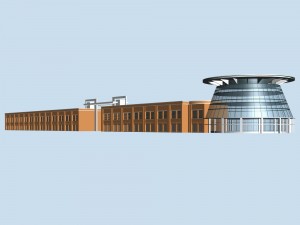 city planning fashionable commercial street office design - 104 3D Model