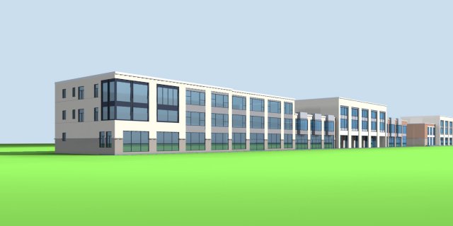 city planning fashionable commercial street office design - 107 3D Modell .c4d .max .obj .3ds .fbx .stl .blend