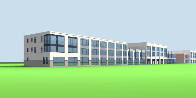 city planning fashionable commercial street office design - 107 3D Model .c4d .max .obj .3ds .fbx .stl .blend