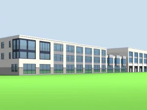 city planning fashionable commercial street office design - 107 3D Model