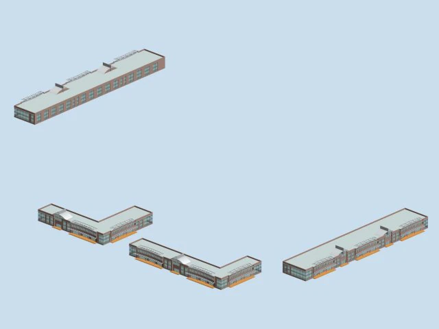 city planning fashionable commercial street office design - 112 3D Model .c4d .max .obj .3ds .fbx .stl .blend