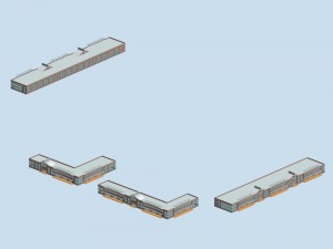 city planning fashionable commercial street office design - 112 3D Model