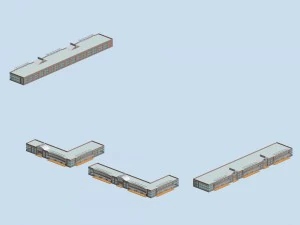 city planning fashionable commercial street office design - 112 3D Model