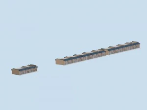 city planning fashionable commercial street office design - 113 3D Model