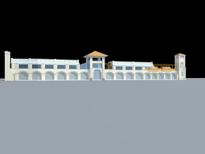 city planning fashionable commercial street office design - 114 3D Model