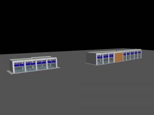 city planning fashionable commercial street office design - 116 3D Model