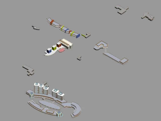 city planning fashionable commercial street office design - 117 3D Model .c4d .max .obj .3ds .fbx .stl .blend