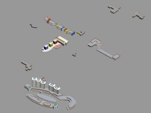 city planning fashionable commercial street office design - 117 Model 3D