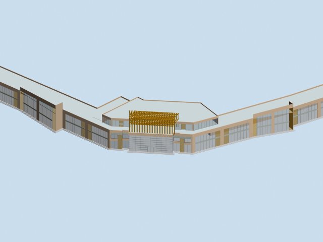 city planning fashionable commercial street office design - 118 3D Model .c4d .max .obj .3ds .fbx .stl .blend