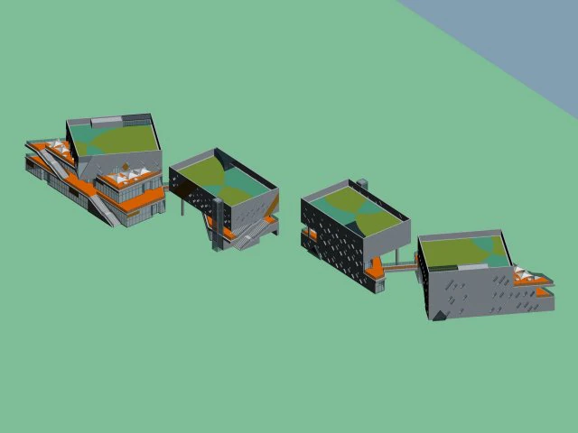 city planning fashionable commercial street office design - 119 3D Model .c4d .max .obj .3ds .fbx .stl .blend 