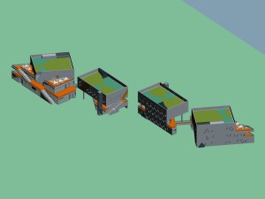 city planning fashionable commercial street office design - 119 3D मॉडल